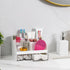 VITVITI Toothbrush Holders for Bathrooms, 8 Slots Toothpaste Organizer with Drawers for Vanity/Makeup/Office (White)