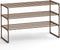 SONGMICS Shoe Rack, 3-Tier Shoe Organizer, Metal Storage Shelf, Upright or Upside
