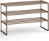 SONGMICS Shoe Rack, 3-Tier Shoe Organizer, Metal Storage Shelf, Upright or Upside