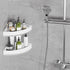 Wisfame 20LB Aluminium Shower Corner Shelves - Rustproof Shower Caddy No Drilling Installation Shampoo Holder, White