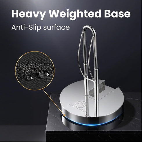 5-Year Single Hand Tear Paper Towel Holder, Anti-Slip Kitchen Towels Stand, Adjustable for Various Roll Sizes, Super