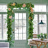 84Feet 12 Strands Hanging Vine Plants, Artificial Flowers Greenery Leaf Garland for Wedding Party Garden Decoration