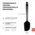 DI ORO Silicone Spatula, 600°F Heat-Resistant Rubber Kitchen Utensil, Black, Dishwasher Safe