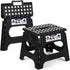 Delxo 11 inch 2 Pack Folding Step Stool, Non-Slip Foldable Stools Up