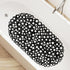 27 14 Inch WELTRXE Oval Bathtub Mat Non Slip, Black Bubbles Bath Mats for Tub, Shower Mat with Drain Holes, Suction