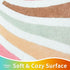 SKGULE 5 Boho Kids Round Rug Colorful Sun Bohemia Round Kid Area Rug for Playroom Non-Slip Washable Play Mat Soft