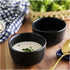 roro Handmade Ceramic Stoneware Matte Black Fruit Salad and Miso Soup Bowls, 16 ounce (4.5 Inch Wide), Set of 2