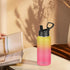 Insulated Water Bottle With Straw, 32 oz Vacuum Stainless Steel Flask with 2 Lids & Straws, Metal for Gym Travel