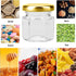 Woaiwo-q 30 Pack 1.5 oz Mini Honey Jars,Hexagon Mini Glass Honey Jars with Gold Lids,Small honey Jar with dipper