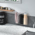 Richboom Acrylic Coffee Cup and Lid Storage Organizer, 3 Compartments, Clear Holder