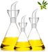 HAIZEEN 9 oz Glass All-Purpose Cruet - Glass Oil Decanter and Cruet (Cone-9 oz, Smooth Surface)