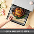 JY COOKMENT 18” Granite Roaster Pan with Domed Lid, Oval Turkey Roaster Pot for Turkey, Chicken, Lamb, Dishwasher Safe