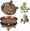 PRAQECZ 2 Pack Plant Caddy with Wheels, 12" Rolling Plant Stand 265 LBS