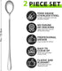 9-Inch Long Coffee Spoons for Coffee Bar, Coffee Stirrers Ice Cream Spoon Tea Spoons Stainless Steel Long Spoon for Cocktail Stirring Iced Tea, Coffee Bar Accessories, 2 Pack