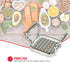 Home Basics French Fry Cutter, Stainless Steel Slicer with Easy Grip Handles, Silver