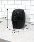 Elite Gourmet EAF-2612DX Personal 2.1Qt Compact Programmable Hot Air Fryer, Oil-Less Healthy Cooker, 1000W, Black