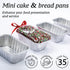 Spare Essentials 35 Pack Aluminum Foil Mini Loaf Pans for Baking Individual Bread Loaves
