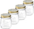 Bormioli Rocco Quattro Stagioni Set of 4 Clear Airtight Mason Jars, 8.5 Oz, Made from BPA Free Durable Glass