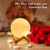 Mydethun 3D Moon Lamp, 5.9" Night Light with Wooden Base, Touch-Dimmable & Rechargeable, Gift for Mom, Home Décor