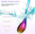 6 Pieces Rainbow Stainless Steel Soup Spoons, Colorful Mirror Finish for Kitchen Serving