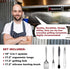 4pcs Set ROMANTICIST Heavy Duty Grill Accessories for Top Chef - Professional Grill Tool & Basic BBQ Tools for Backyard