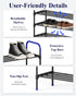 3-Tier Closet, 28.0" 11.8" 25.6", Kitsure Shoe Rack - Space-Saving Shoe Organizer & Shoe Shelf with Handle, Easy