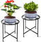 KABB Metal Plant Stand, 15'' Tall Flower Pot Stand Set of 2, Modern