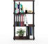 Furinno Turn-N-Tube 4-Tier Multipurpose Shelf Display Rack, Dark Cherry/Black Round Tubes