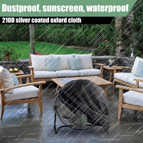 Outdoor Fan Cover, Waterproof Dustproof Cover for 18"&20" Industrial Floor Fan, Heavy Duty High Velocity Cover