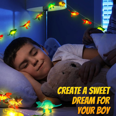 30 16.4 Riakrum LED FT Dinosaur String Lights for Boys Room Battery Operated Dinosaur Lights String Dino Light for Boys