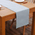 NATUS WEAVER 2 12 60 Inch Soft Caddice Faux Linen Side Table Runner, eco-Friendly Fabric Handcrafted Runner, Light Blue