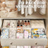 12Pack Closet Cotton Linen Drawer Organizer for Baby Clothes, Multi-Size Nursery Dresser Dividers for Clothes, Premium