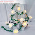 20LED 10Ft VIPMOON Artificial Rose Flower String Lights, Flower Fairy Light Battery Operated with Remote Control, Warm
