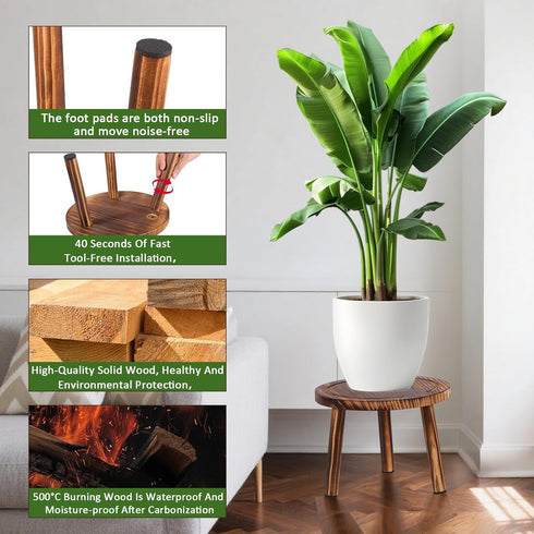 Yedcxup Indoor,3 Plant Stand Pcs Corner Plant Stand,Plant Shelf,Potting Bench,Suitable for Indoor and Outdoor Scenarios