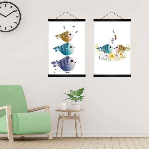 24 inch Wide Magnetic Poster Hanger Frame, 24x36 24x18 24x32 Wood Frame for Posters, Prints, and Artwork