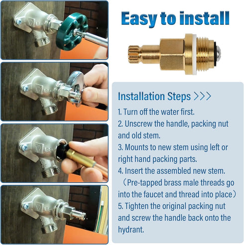 PK1100 Replacement for Arrowhead Brass Assembly and One-Piece Bonnet for Hose Bibs