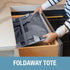 CleverMade Collapsible Laundry Baskets, Denim/Shadow Gray 2PK - 60L (16 Gal) Foldable Hamper with Sturdy Pop-Up Frame