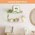 15" 2 Pack upsimples Acrylic Shelves for Bathroom Storage, Floating Shelves Wall Organizer for Perfume, Make up