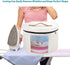 Hat Box for Women, Large Round Felt Hat Carrier Case Organizer for Wide-Brim Cowboy Hats, Foldable with Lids - White