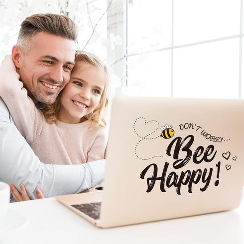 12 Pcs Bee Gnome Wall Decals, Honey Bee Window Decor Clings with Inspirational Quotes for Kitchen Office Decoration