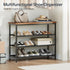 3 4-Tier Closet 9-12 BF94XJ01 HOOBRO Shoe Rack with PU Shelves, Shoe Storage Organizer for and Entryway, Holds Pairs