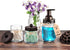 SheeChung 4 Pack Apothecary Jars with Lids, Bathroom Organizers for Q-tips, Cottons, Floss, Small Mason Jars
