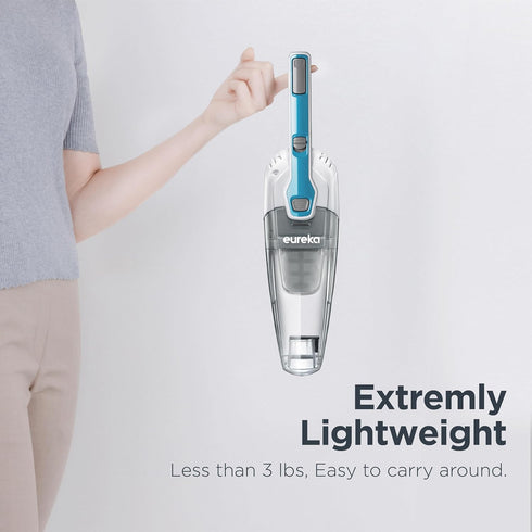 Eureka Home Lightweight Mini Cleaner, Corded Stick Vacuum for Carpet & Hard Floor, Aqua Blue, Powerful Suction