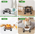 DEELF OUTLET 3 Packs 13 inches Large Metal Plant Caddy with Wheels Round Planter Dolly Pot Mover Rollers Wrought Iron