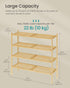Closet, 4-Tier, 15-20 ULBS054YL01 SONGMICS Bamboo Shoe Rack for Stackable Shoe Oragnizer with Modular Structure