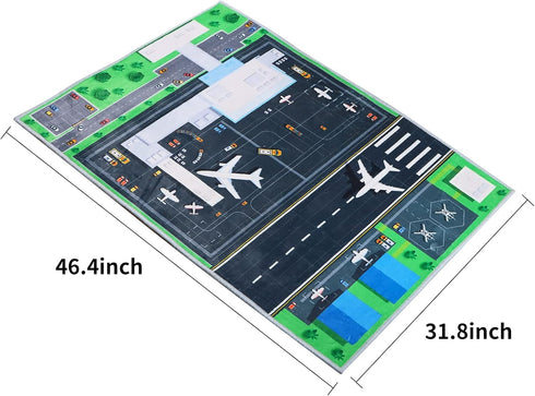 JIFEIFAN 31''/47'' Kids Bedroom Carpet Kids Rug for Playroom, Creative Airport Fun Rug, Soft Kid Play MatCute Kid Room