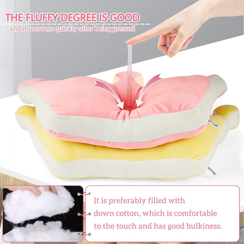 Crown Shaped Fluffy Throw Pillows - Pink for Kids
