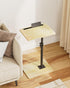 360 Masupu Sofa Arm Tray Table - Swivel Height Adjustable End Table, Small Snack Side Table for Couch, C Shaped Table