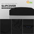 Easy-Going Black Stretch Chair Cushion Cover, Sofa Cushion Furniture Protector, Soft Flexibility with Elastic Bottom