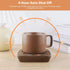 VOBAGA Imitation Wood Grain Coffee Cup Warmer & Mug Warmer for Desk, Electric Beverage Warmer Plate with 3 Temperature